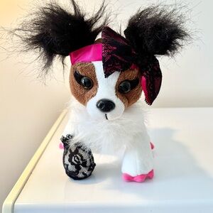 Webkinz Rockerz Papillon HM5104 Puppy Dog Plush Stuffed Animal Toy ~ NWOT